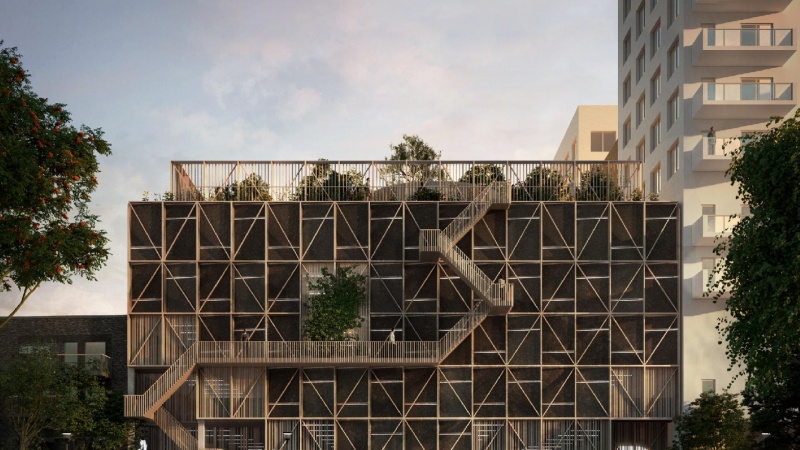 P-hus får facader af ålegræs og tagfarm på taget