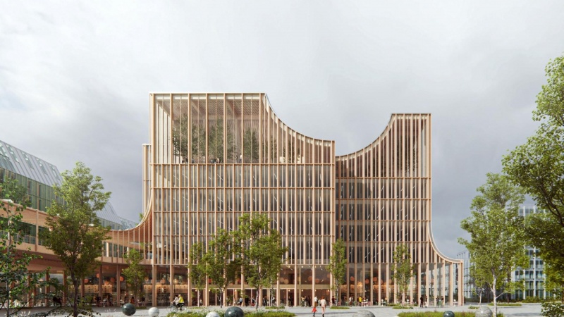 24.000 m2 i træ: Cobe designer 'folkets hus' i Finland