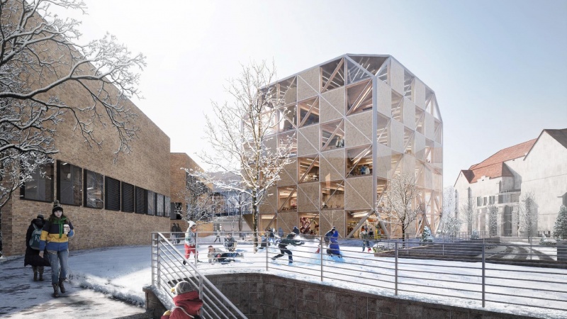 BIG designer 5. skole i USA - en kube til fremtidens arkitekter