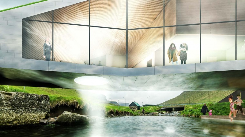 Henning Larsen Architects tegner rådhus over færøsk flod